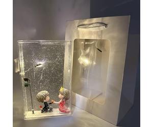 Snowy Lamp, Snow Scenery Night Light, Snowy Night Street Lamp, Handmade Snow Scene Christmas Night Light, Snowy Night Lamp for Christmas Decoration, Light Up Christmas for Home Decor