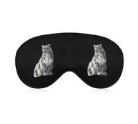 Snowy Leopard Comfortable Sleep Mask with Adjustable Strap Soft Eyeshade for Night Sleeping Flight Nap Travel