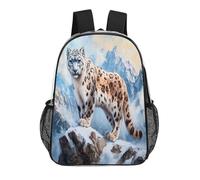 Snowy Leopard Funny Clear Backpack Waterproof Transparent Bag See Through Rucksack with Adjustable Straps