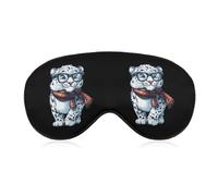 Snowy Leopard Sleep Mask Breathable Light-Blocking Eye Masks for Men Women