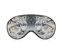 Snowy Leopard Sleep Mask Eye Cover for Sleeping Men Women Light Blocking Travel Blindfold
