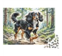 Snowy Mountain Dog Walk 1000 Piece Eco-Friendly Paper Jigsaw Puzzle Bundle for Seniors, Brain Training Puzzle, Travel Jigsaw, Ideal for Elderly 52x38cm/1000pcs