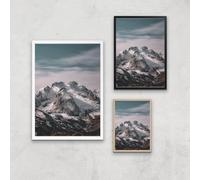 Snowy Mountain Giclee Art Print - A4 - Print Only