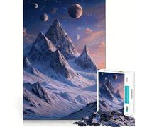 Snowy Mountain in Parallel Universe Landscape 1000 Pieces Jigsaws Adults Puzzles Gifts Mind Challenge Toy Easy Leisure Precise Cut (50x75cm)