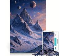 Snowy Mountain in Parallel Universe Landscape Jigsaw Puzzles for Adults1000 Pieces Memory Gain Stress Relief Design Assembly Memorable Gift (38x26cm)