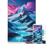Snowy Mountain Landscape Jigsaw Puzzle for Teenagers 1000 Pieces Mind Game Toy Relaxed Mind Neat Cut (38x52cm)