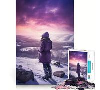 Snowy Mountain Landscape Jigsaw Puzzles 1000 Pieces for Teenagers Logic Game Warm Time Precise Cut Art Collection Piece (50x75cm)