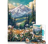 Snowy Mountain Landscape Jigsaw Puzzles for Adults1000 Pieces Memory Gain Stress Relief Design Assembly Memorable Gift (50x75cm)