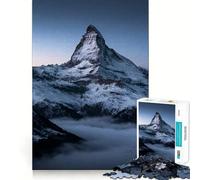 Snowy Mountain Peak at Dusk 1000 Pieces Jigsaw Puzzles for Adults Strengthen Memory Casual Fun Clean Edge Classic Gift (50x75cm)