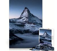 Snowy Mountain Peak at Dusk Jigsaw Puzzles for Adults1000 Piece Brain Teaser Home Leisure Image Assembly Birthday Gift (38x52cm)