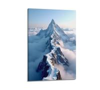Snowy Mountain Peak Wall Art, Splendid Print, Landscape Poster, Gorgeous Canvas Picture Artistic Wall Mural Modern Hanging Decor Poster08x12inch(20x30cm)