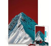 Snowy Mountain Peak with Red Sky 1000-piece Puzzle for Teenagers Mind Exercise Toy Mind Calm Design Assembly Cherished Gift (50x75cm)