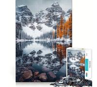Snowy Mountain Reflection Jigsaw Puzzles for Adults 1000 Piece Logic Toy Stress Release Precision Cut Festival Gift (38x26cm)