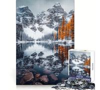Snowy Mountain Reflection Jigsaw Puzzles for Adults 1000 Piece Logic Toy Stress Release Precision Cut Festival Gift (50x75cm)