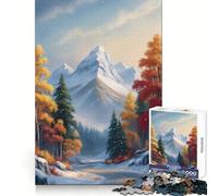 Snowy Mountain Road 1000 Piece Jigsaw Puzzles for Teenagers Jigsaw Brain Workout Toy Group Play Art Assembly Classic Gift (50x75cm)
