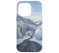 Snowy Mountain Road Winter Scenic Landscape View Case for iPhone 13 Pro