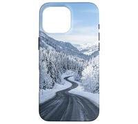 Snowy Mountain Road Winter Scenic Landscape View Case for iPhone 16 Pro Max
