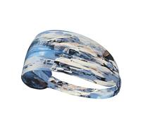 Snowy Mountain Scenery Elastic Sports Headband for Running, Cycling Yoga, Sweat-Absorbing Breathable Head Wrap, Fits Most Men Women