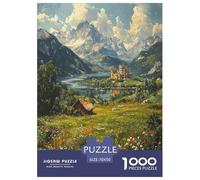 Snowy Mountain Scenery Jigsaw Puzzles Adults Fun 1000 Piece Beautiful Scenery Toy Intellectual Game Education Game Stress Relief Home Decoration Relaxation And Intelligence 70x50cm/1000pcs