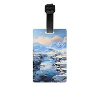 Snowy Mountain Scenery Luggage Tags, Stylish, Waterproof and Durable Luggage Identifiers, Ensure Your Travel is Safe and Orderly.