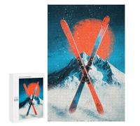 Snowy Mountain Ski Adventure -1 Puzzle 1000 Teile Schwer Puzzle Spielzeug Lernspiel Impossible Herausforderungsspielzeug Für Erwachsene Kinder 1000 PCS