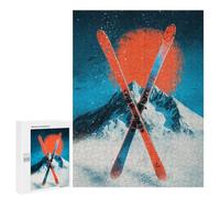 Snowy Mountain Ski Adventure -1 Puzzle 1000 Teile Schwer Puzzle Spielzeug Lernspiel Impossible Herausforderungsspielzeug Für Erwachsene Kinder 500 PCS