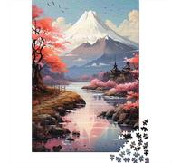 Snowy Mountain Spring 1000 Piece Jigsaw Puzzle Jigsaw Puzzle for Adults River View Puzzle Game for Family Relaxing Decor Gift 52x38cm/1000pcs