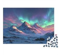 Snowy Mountains-Fantasy Landscape Art 1000pc Jigsaw of Eco-friendly Board Colourful Jigsaws As A Fun And Challenging Family Game for Collectible Art 70x50cm/1000pcs