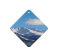 Snowy Mountains Of B Pattern Car Air Fresheners 4 Pcs Square Hanging Aromatherapy Tablets Scented Fresheners For Bedroom Bathroom