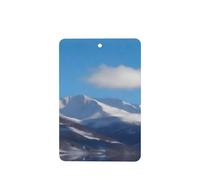 Snowy Mountains Of B Pattern Car Air Fresheners 6 Pcs Rectangle Hanging Aromatherapy Tablets Scented Fresheners For Bedroom Bathroom
