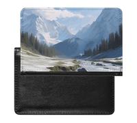 Snowy Mountains Passport Holder Passport Cover Protector Essentials with Credit Card Slots for Women Men