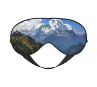 Snowy Mountains Print Eye Mask,Silk-Like Sleep Mask,Night Sleeping Mask for Men Women,for Sleep Relaxation