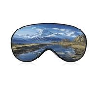 Snowy Mountains Sleep Mask,Adjustable Strap Sleeping Mask, Complete Light Blocking Sleep Shade Cover,Soft Breathable Comfortable Blindfold for Women and Men