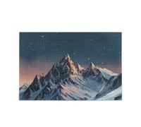 Snowy Mountains Stars Ningt Piecing Puzzles Piecing Jigsaw Puzzle Entertainment and Intelligence Cool Brain Teasers Greatest Gifts for Your Family Puzzles for Adults 1000 Piecing