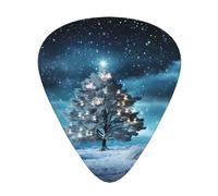 Snowy Night Christmas Tree Patterned guitar picks - (thin/medium/thick) free to choose, suitable for all kinds of string instruments,