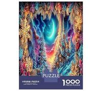 Snowy Night Church 1000 Piece Cosmic Galaxy Fantasy Landscape Jigsaw Puzzles for Puzzles 1000 Pieces Jigsaw for Adults for Adult Challenging Puzzles for Adults Gifts for Men, 52x38cm/1000pcs