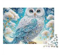 Snowy Owl 1000 Piece Jigsaw Puzzle for Adults Winter Forest Jigsaw Puzzle Game Relaxing Mindful 70x50cm/1000pcs