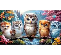 Snowy-Owl Adult Jigsaws 1000 Pieces Challenging Puzzles Educational Game Decompression Puzzles for Adults Kids Great Gift Idea 70x50cm/1000pcs