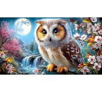 Snowy-Owl Adult Jigsaws 1000Pc Fun and Challenging Family Game Puzzle Game Educational Game Challenge for Adults 70x50cm/1000pcs