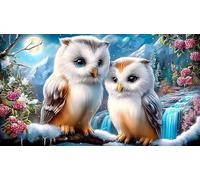 Snowy-Owl Adult Jigsaws Puzzle 1000 Pieces Recycled Paper Educational Game Challenge for Wall Decoration and Gifts 38x52cm/1000pcs