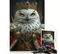 Snowy Owl Bird King Hard Jigsaw Puzzle for Adults 1000 Pieces Mind Challenge Toy Gentle Leisure Precise Cut Memorable Gift (38x52cm)