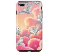 Snowy Owl Bird Watcher Gift Pink Clouds Dreamy Sky Case for iPhone 7 Plus/8 Plus