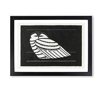 Snowy Owl by Samuel De Mesquita Framed Print | A2 Black Framed Wall Art | Ready to Hang | Modern Animal Picture | Living Room Bedroom Lounge Office