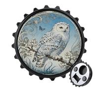 Snowy Owl Cornus Bottle Opener for Refrigerator Novelty Magnetic Beer Bottle Opener with Cap Catcher for Bartender Kitchen Bar Stick to Fridge Easy Storage Gift for Men