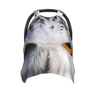 Snowy Owl Eyes Baby Car Seat Canopy Cover, Multi Use Breathable Nursing Breastfeeding Covers for Mom Soft Stroller Sun Shade Newborn Shower Gift