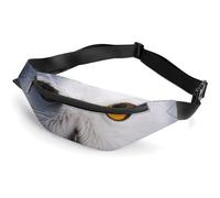 Snowy Owl Eyes Belt Bag, Multifunctional Sports Waist Pouch with Adjustable Strap, Lightweight Casual Waist Pack for Travel Running Cycling Daily Outdoor Activities