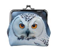 Snowy Owl Eyes Coin Purses, Small Card Case Wallet For Men Women For Shopping And Casual Outings, Black, One Size, Art Deco