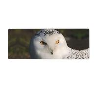 Snowy Owl Eyes Computer Desk Pad, Non-Slip Surface Mat for Enhanced Gaming Performance and Office Productivity