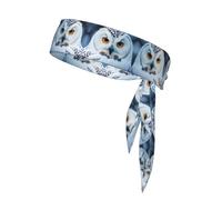 Snowy Owl Eyes Exercising Double-Layer Athletic Bandanas Durable Adjustable Sports Sweatband