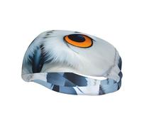 Snowy Owl Eyes Print Stretchy Sports Sweatband For Men Women For Running Basketball Gym More Sweatband